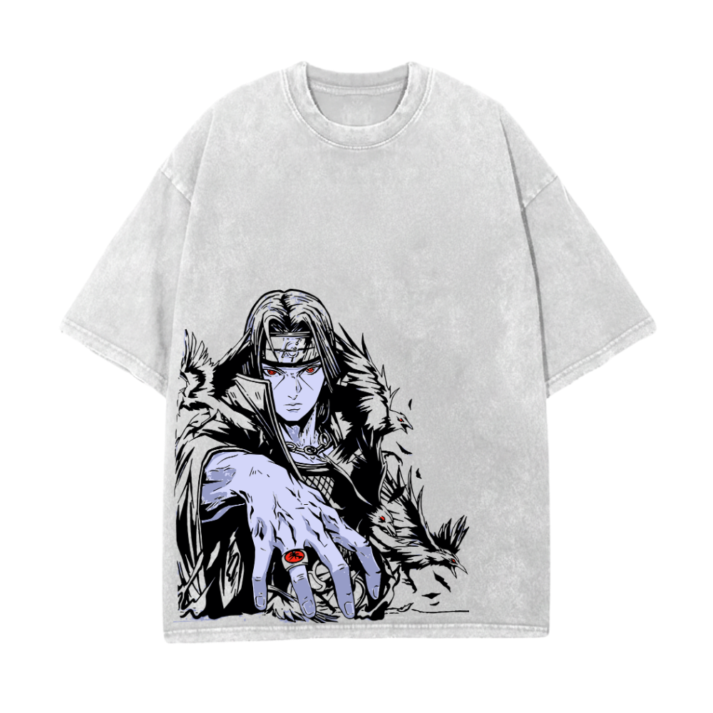 ITACHI GRAY OVERSIZE T-SHIRT - NARUTO