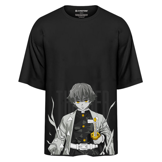 ZENITSU THUNDER TRICOU OVERSIZE - DEMON SLAYER
