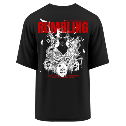 EREN BLACK OVERSIZE T-SHIRT - ATTACK ON TITAN - Hypestore