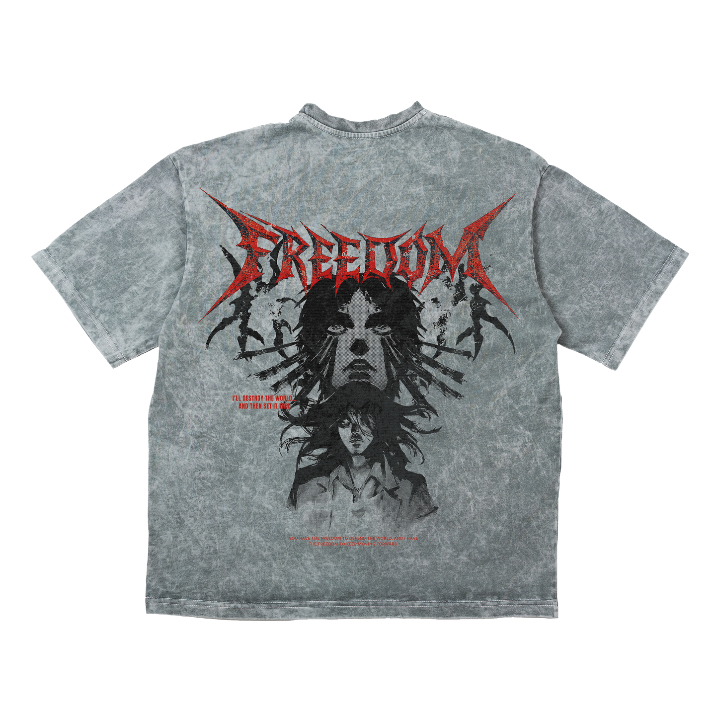 EREN FREEDOM TRICOU OVERSIZE - ATTACK ON TITAN