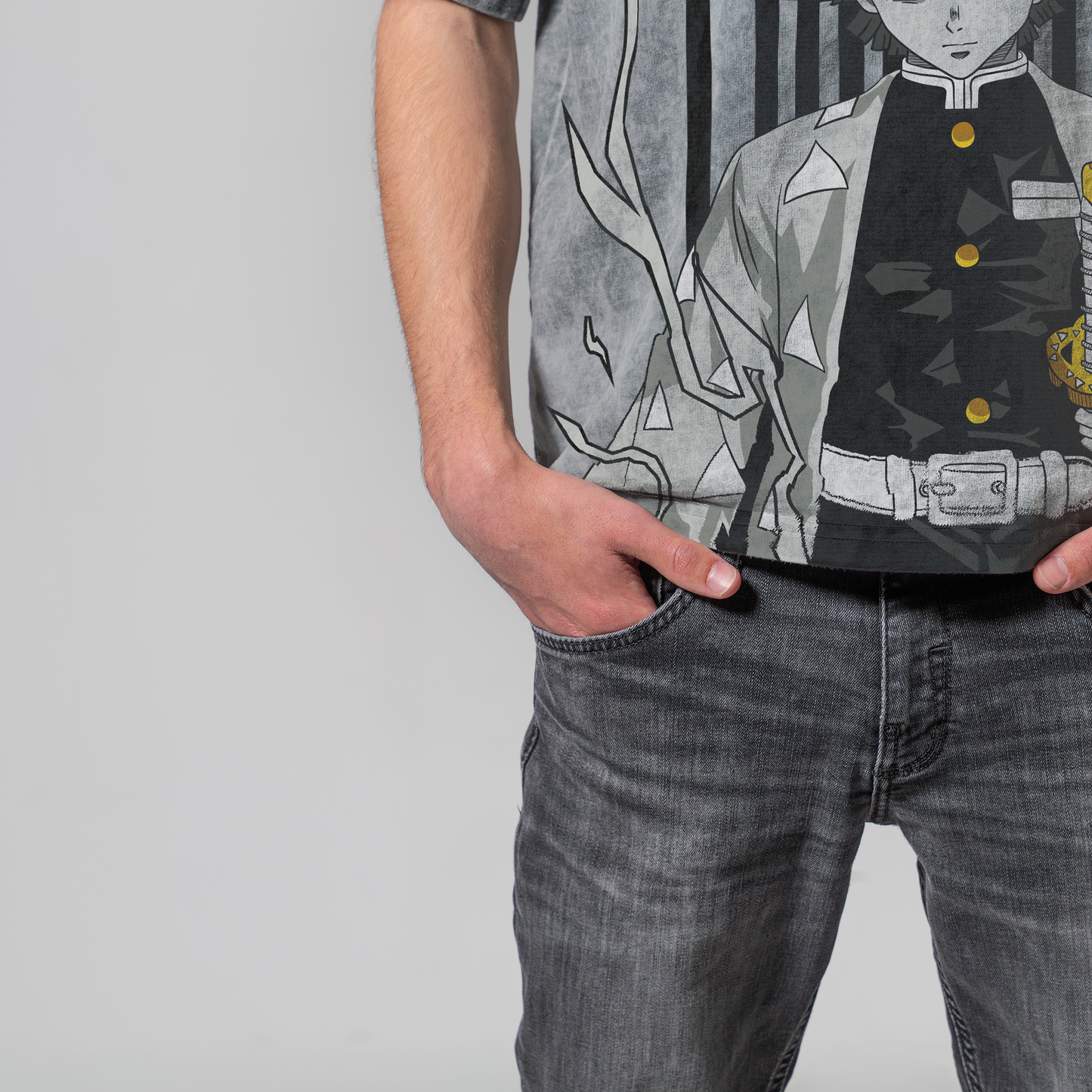 ZENITSU THUNDER TRICOU OVERSIZE - DEMON SLAYER