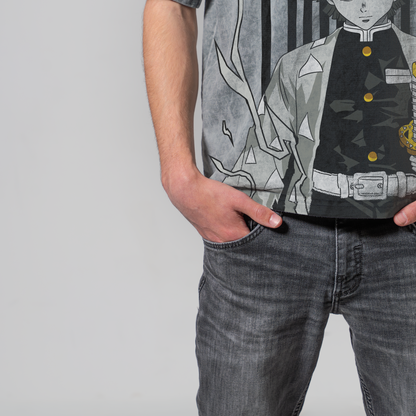 ZENITSU THUNDER TRICOU OVERSIZE - DEMON SLAYER