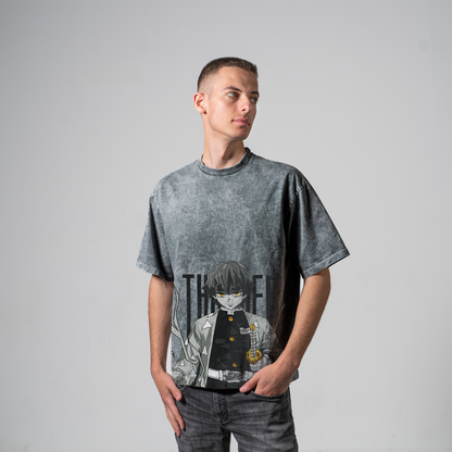 ZENITSU THUNDER TRICOU OVERSIZE - DEMON SLAYER