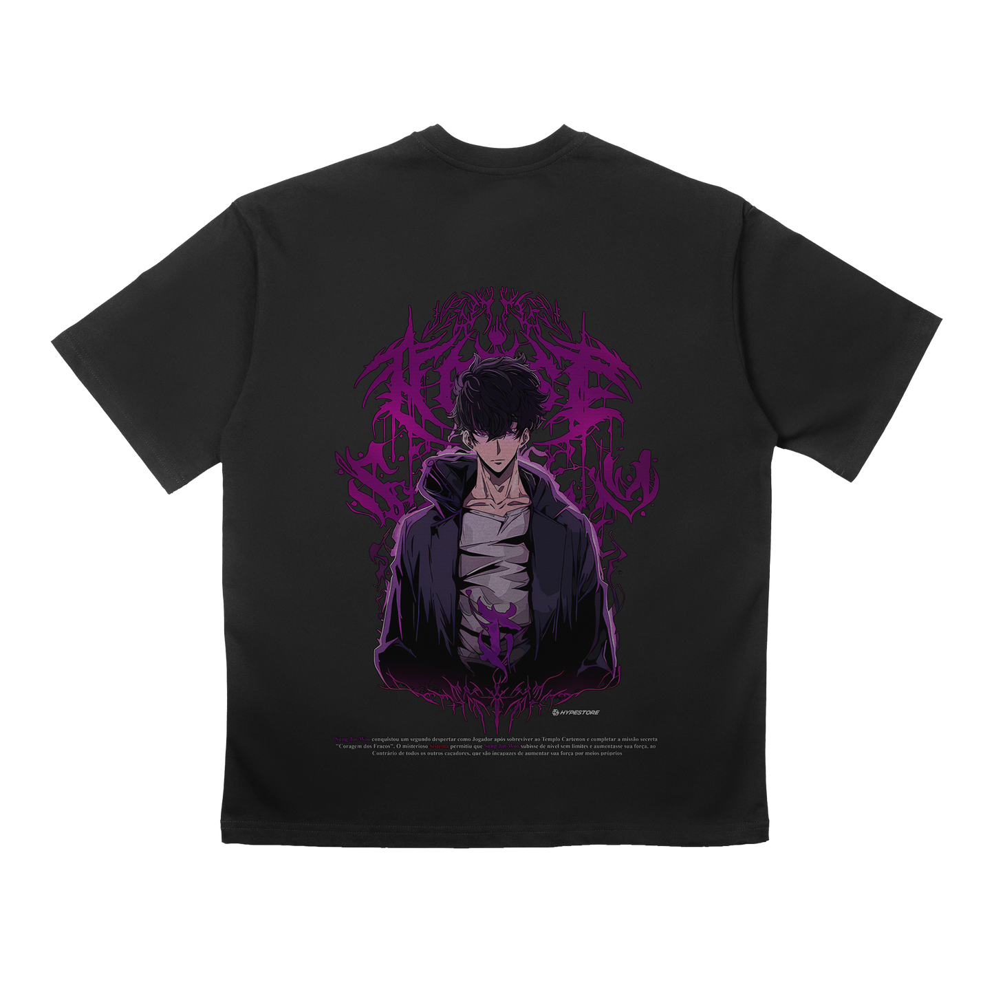 JINWOO GRAY OVERSIZE T-SHIRT - SOLO LEVELING