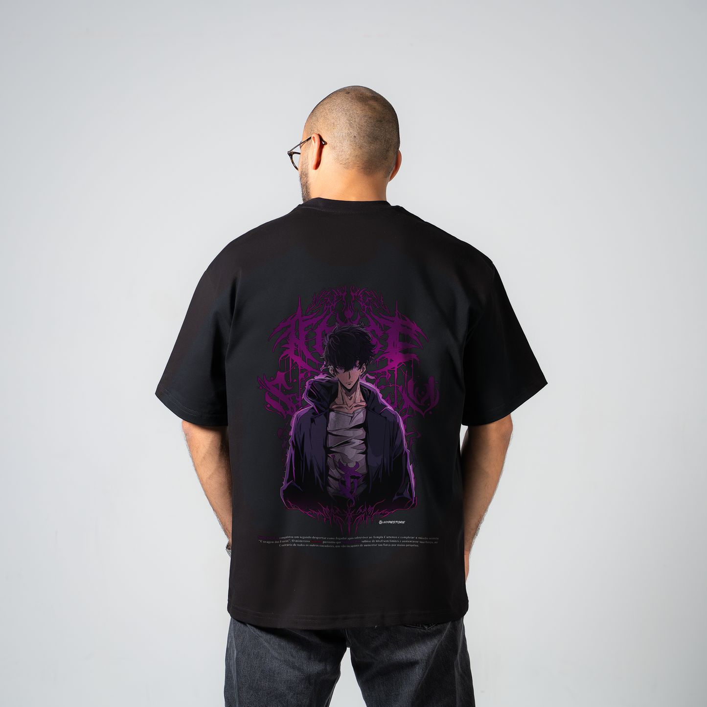 JINWOO GRAY OVERSIZE T-SHIRT - SOLO LEVELING