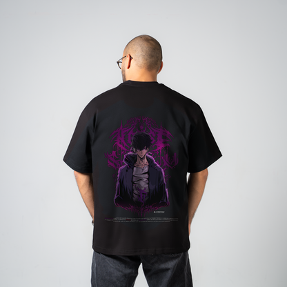 JINWOO GRAY OVERSIZE T-SHIRT - SOLO LEVELING