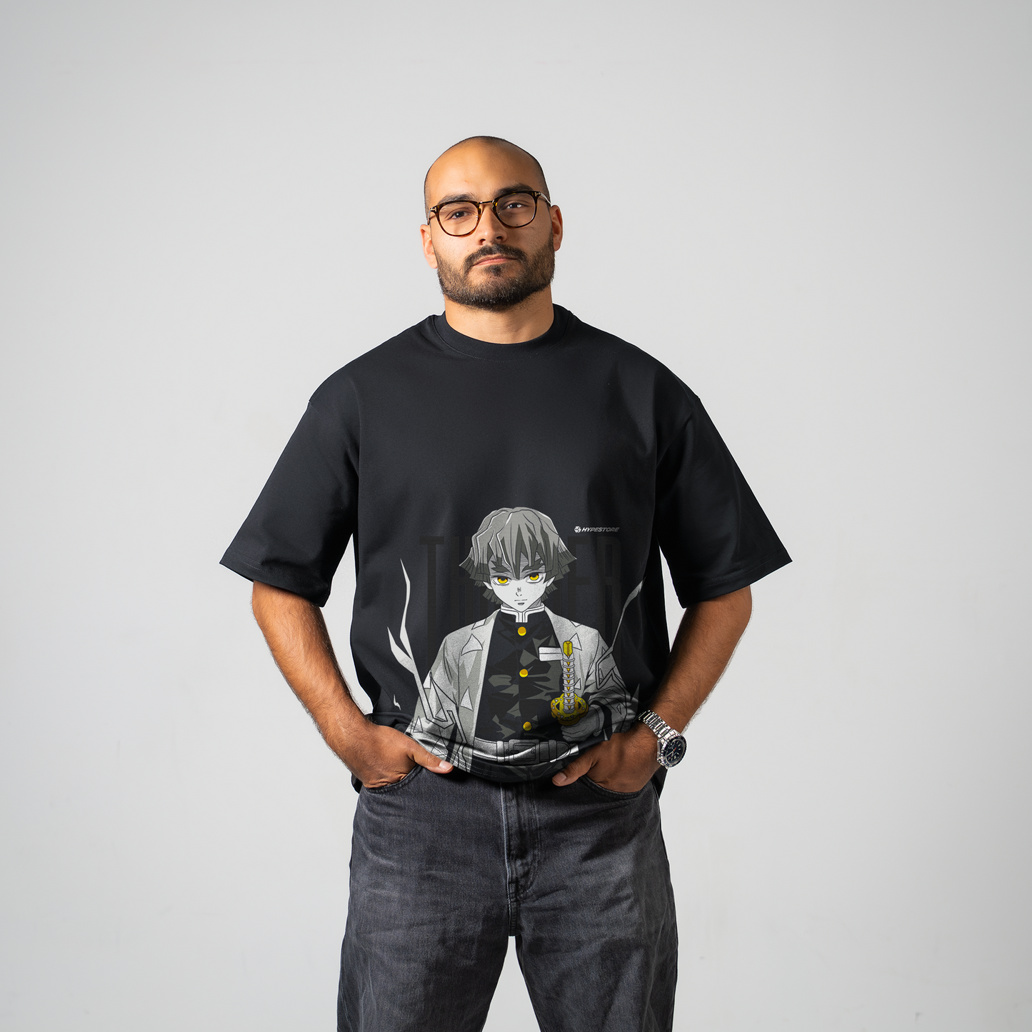 ZENITSU THUNDER TRICOU OVERSIZE - DEMON SLAYER